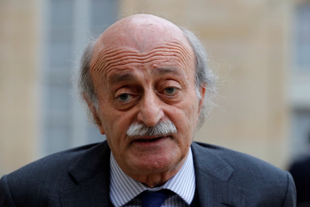 Lebanese Druze leader Walid Joumblatt leaves the Elysee Palace in Paris following a meeting with French President Francois Hollande, Feb. 21, 2017. (Reuters)