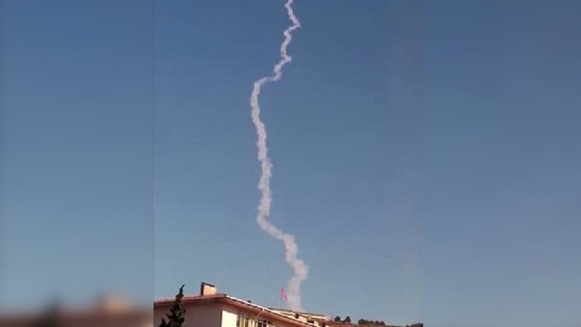 A missile was fired into the sky on Friday on Turkey's Black Sea coast. (Screengrab)