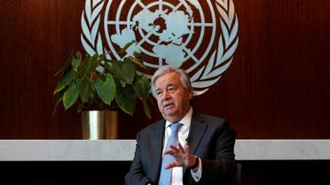 United Nations Secretary-General Antonio Guterres speaks during an interview with Reuters at UN headquarters in New York City, New York, US, September 14, 2020. (Reuters/Mike Segar)