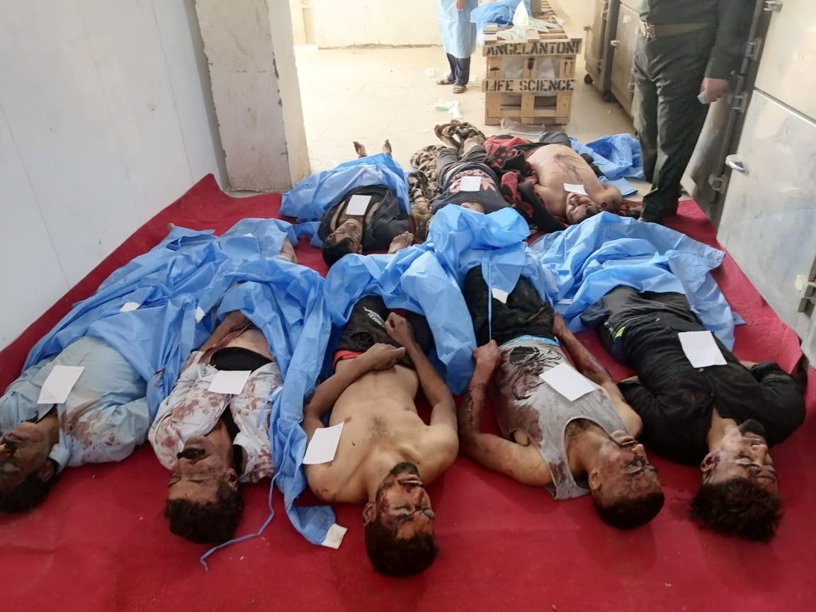 جثث ضحايا مجزرة صلاح الدين في العراق