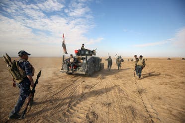 القوات العراقية المشتركة خلال حربها ضد داعش في 2017 في منطقة "الجزيرة"
