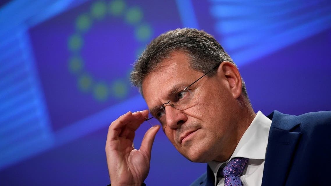 European Commission Vice President Maros Sefcovic in Brussels, Belgium. (Reuters)
