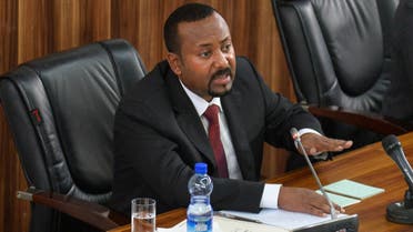 Ethiopia's Prime Minister Abiy Ahmed delivers a speech at the House of Peoples' Representatives of Ethiopia on the current political and economic issues of the country on February 3, 2020, in Addis Ababa. 