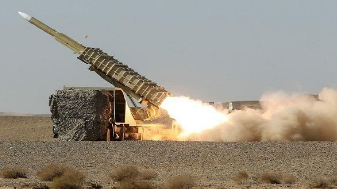 A handout photo made available by the Iranian Army office on October 21, 2020, shows an Iranian air defense system, in an unidentified location in Iran. (AFP)