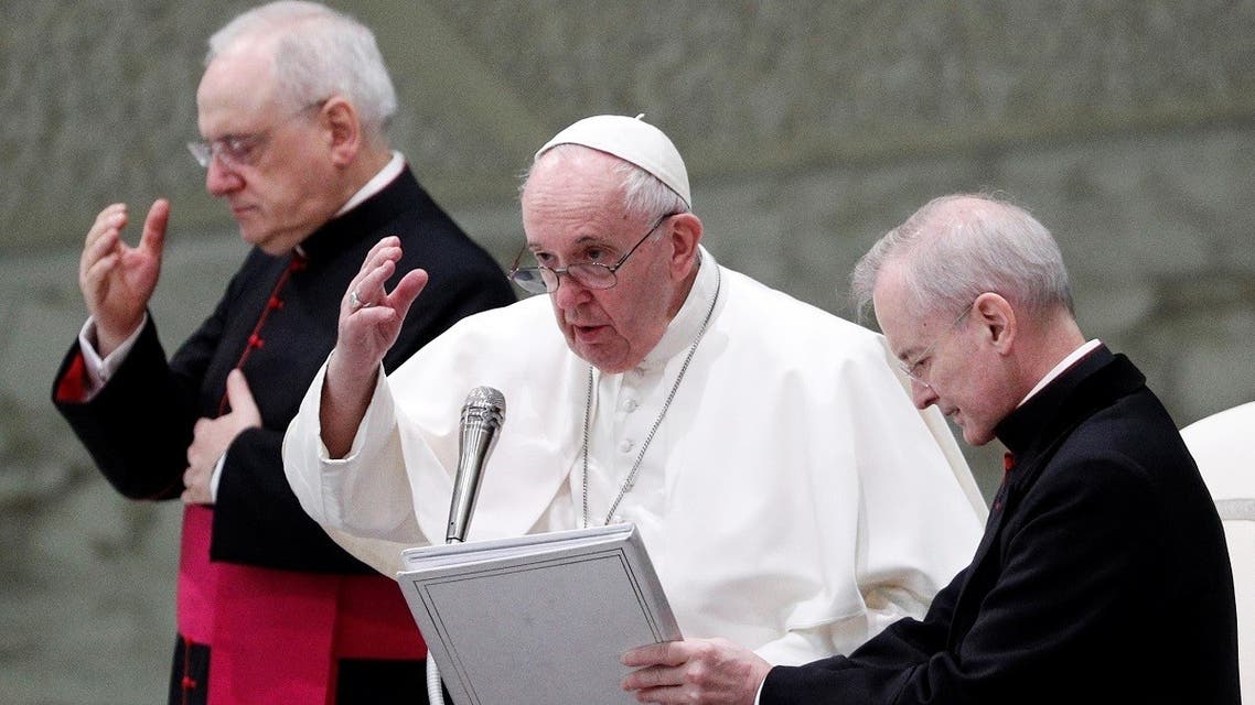 Pope Francis holds the weekly general audience, at the Vatican, on October 21, 2020. (Reuters)