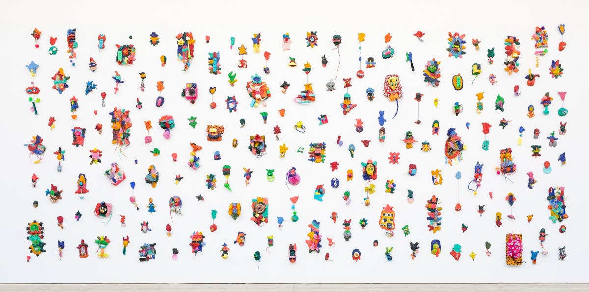 Hassan Sharif, Playfulness No. 1 , 2015. Toys, papier mâché, wire, cardboard and acrylic. ( Photo: Helene Toresdotter)
