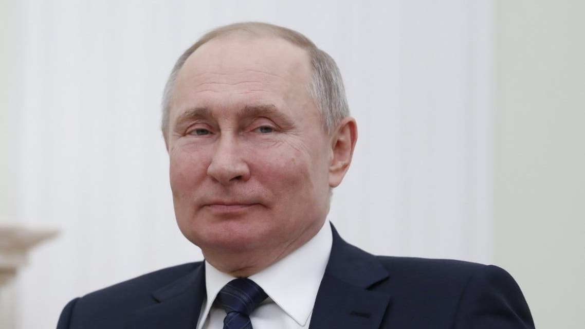 Russian President Vladimir Putin attends a meeting with his Kyrgyz counterpart at the Kremlin in Moscow on February 27, 2020. (AFP)