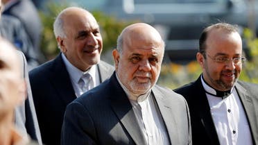 Iran's ambassador to Iraq, Erg Masjedi (C) attends the opening of Baghdad International Fair, in Baghdad, Nov. 10, 2018. (Reuters)