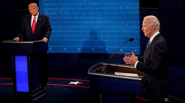 U.S. President Donald Trump and Democratic presidential nominee Joe Biden participate in their second 2020 presidential campaign debate at Belmont University in Nashville, Tennessee, U.S., October 22, 2020. REUTERS/Jonathan Ernst