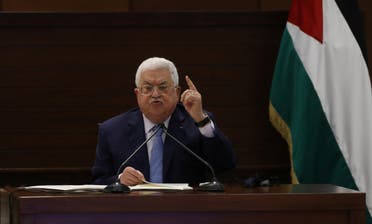 Palestinian President Mahmoud Abbas attends a virtual meeting with Palestinian factions over Israel and the United Arab Emirates' deal to normalise ties, in Ramallah in the Israeli-occupied West Bank September 3, 2020. (Reuters)