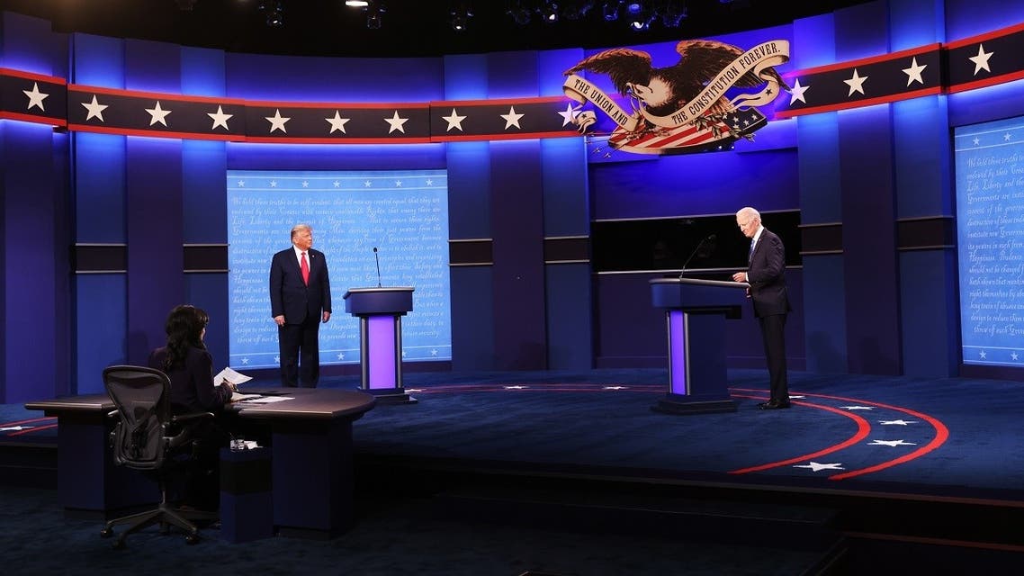 Trump and Biden take the stage for the final presidential debate at Belmont University. (AFP)