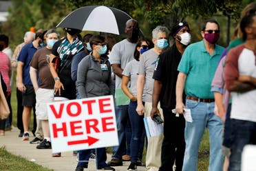 First day of in-person early voting for the general elections in Durham, North Carolina. (Reuters)