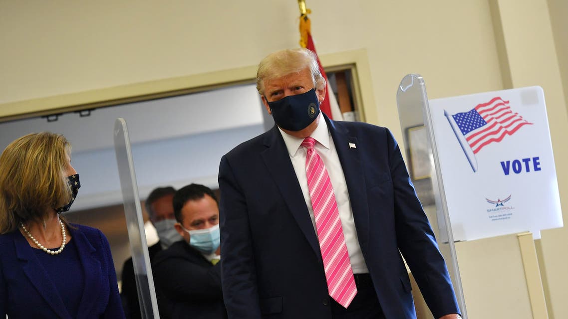 US President Donald Trump leaves after casting his ballot in Florida. (AFP)