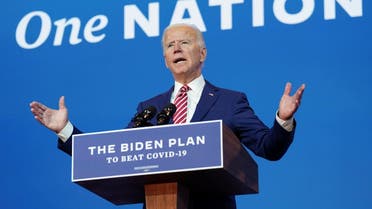Joe Biden speaks about COVID-19 in Wilmington, Delaware. (Reuters)