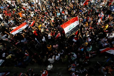 من تظاهرات بغداد (25 أكتوبر 2020 - رويترز)