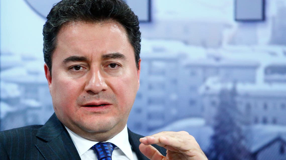 Turkish Deputy Prime Minister Ali Babacan gestures during the session 'Growing in Harder Times' in the Swiss mountain resort of Davos January 23, 2015. More than 1,500 business leaders and 40 heads of state or government attend the Jan. 21-24 meeting of the World Economic Forum (WEF) to network and discuss big themes, from the price of oil to the future of the Internet. This year they are meeting in the midst of upheaval, with security forces on heightened alert after attacks in Paris, the European Central Bank considering a radical government bond-buying programme and the safe-haven Swiss franc rocketing. REUTERS/Ruben Sprich (SWITZERLAND - Tags: BUSINESS POLITICS)