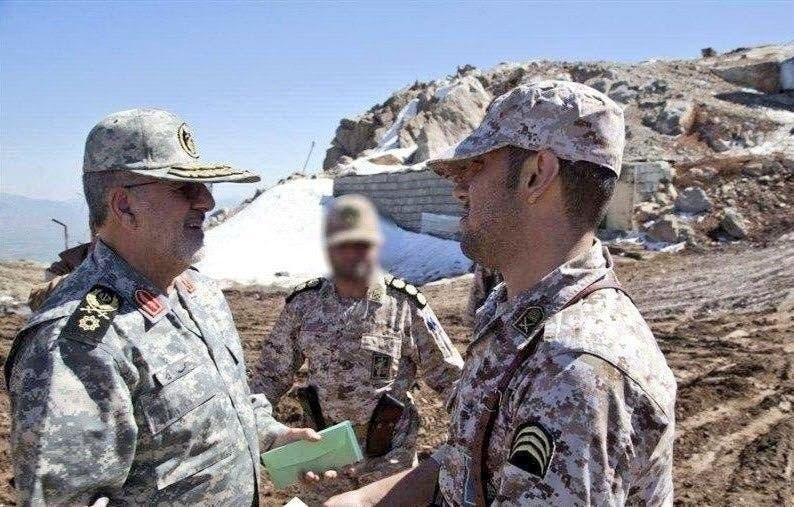 محمد باكبور قائد القوات البرية للحرس الثوري الإيراني يزور منطقة خودا أفرين
