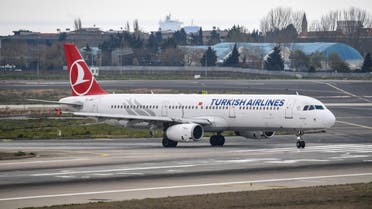 A Turkish Airlines plane is pictured on the tarmac of the Ataturk Airport on April 4, 2019, in Istanbul. (AFP)
