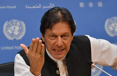Pakistani Prime Minister Imran Khan speaks during a press conference at the United Nations Headquarters in New York on September 24, 2019. (File photo: AFP)