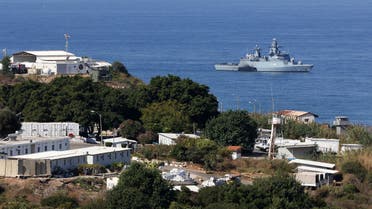 A UN ship is pictured in the southernmost area of Lebanon’s Naqoura, by the border with Israel. (File Photo: Reuters)