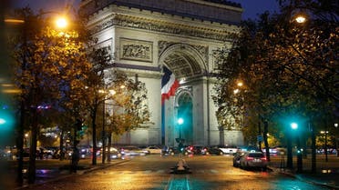 A view shows the Arc de Triomphe in Paris, France, October 27, 2020. (Reuters/Charles Platiau)