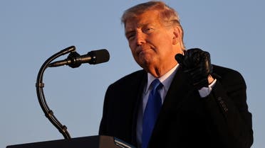 U.S. President Donald Trump speaks during a campaign event in West Salem, Wisconsin, U.S. October 27, 2020. REUTERS/Jonathan Ernst