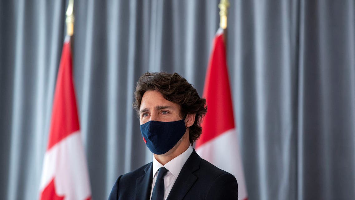 Canada's Prime Minister Justin Trudeau unveils plans for post-coronavirus recovery in Toronto. (Reuters)