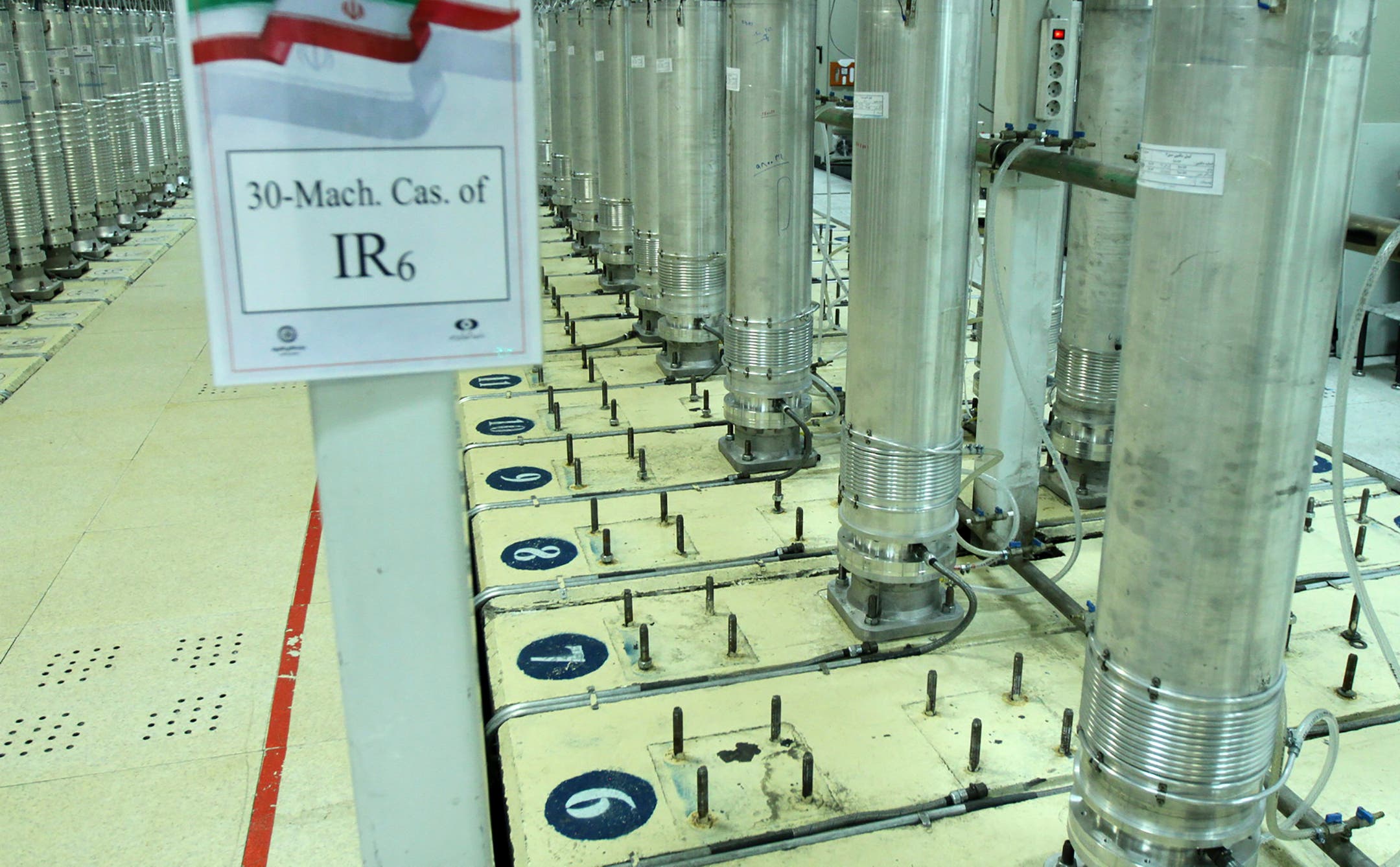 Centrifuge machines in the Natanz uranium enrichment facility in central Iran. (AP)