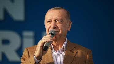 Turkish President Recep Tayyip Erdogan speaks during a ceremony in Malatya, Turkey October 25, 2020. (Reuters)