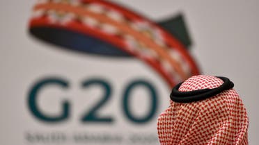 An unidentified guest attends a G20 meeting in the Saudi capital Riyadh on February 23, 2020. (File photo: AFP)