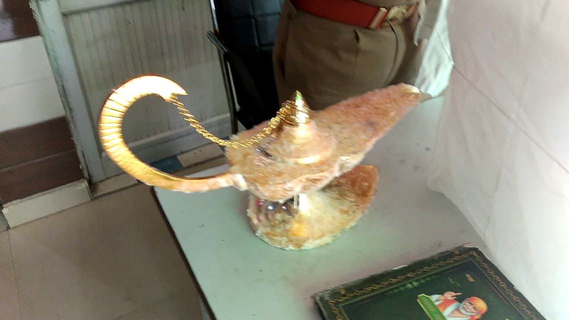 A lamp which was allegedly sold for $93,000 with the claim that it had magic powers. (AFP)