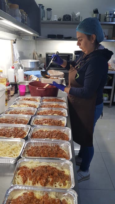 Meals being prepared at the Merhatsy Bakery. (Joe el Khal)