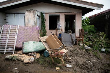 Furniture is left to dry outside a house following floods caused by Typhoon Goni, in Tierra Verde subdivision, Batangas City, Philippines,on November 2, 2020. (Reuters)