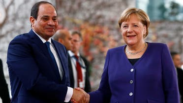 German Chancellor Angela Merkel meets Egypt's President Abdel-Fattah el-Sisi at the Chancellery in Berlin, Germany, November 20, 2019. REUTERS/Fabrizio Bensch