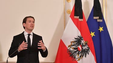 Austrian Chancellor Sebastian Kurz addresses a press conference at the Chancellery in Vienna on November 3, 2020, one day after a shooting at multiple locations across central Vienna. (Joe Klamar/AFP)