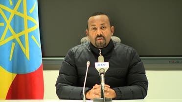 An Ethiopian Public Broadcaster (EBC) transmission on November 4, 2020, showing Ethiopian Prime Minister Abiy Ahmed saying that he is ordering military action in the Tigray region