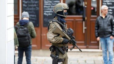 Vienna Policeman at the site of Gun attack 