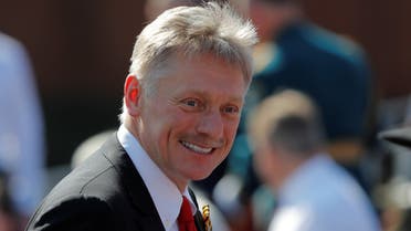 Kremlin spokesman Dmitry Peskov smiles before the Victory Day Parade in Red Square in Moscow, Russia June 24, 2020. The military parade, marking the 75th anniversary of the victory over Nazi Germany in World War Two, was scheduled for May 9 but postponed due to the outbreak of the coronavirus disease (COVID-19). REUTERS/Maxim Shemetov