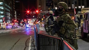 National Guard members stand guard near Philadelphia City Hall, Nov. 6, 2020. (Reuters)