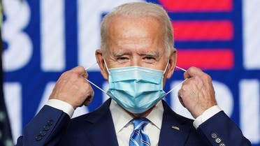 Democratic nominee Joe Biden during an appearance in Wilmington, Delaware, Nov. 4, 2020. (Reuters)