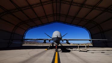 A US Air Force MQ-9 Reaper drone sits in a hanger at Creech Air Force Base May 19, 2016. (Reuters)