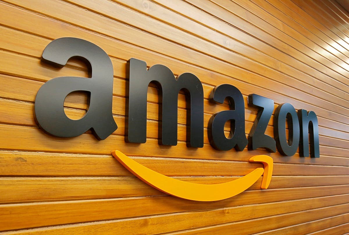 The logo of Amazon is pictured inside the company’s office in Bengaluru, India. (File photo: Reuters)