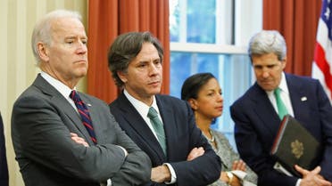 US VP Joe Biden, Deputy NSA Tony Blinken, NSA Susan Rice and Secretary of State John Kerry at the White House, Nov. 1, 2013. (Reuters)
