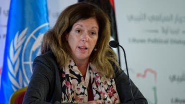 UN acting envoy to Libya Stephanie Williams speaks during a press conference in the Tunisian capital Tunis on November 11, 2020. (AFP)