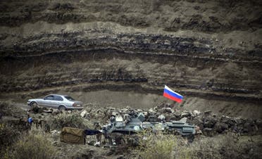 مدرعات عسكرية روسية في إقليم كاراباخ 