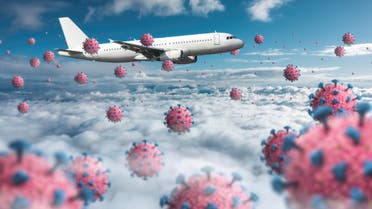 كورونا والطائرة تعبيرية ( istock)