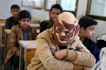 تلاميذ مدارس في صنعاء (رويترز)