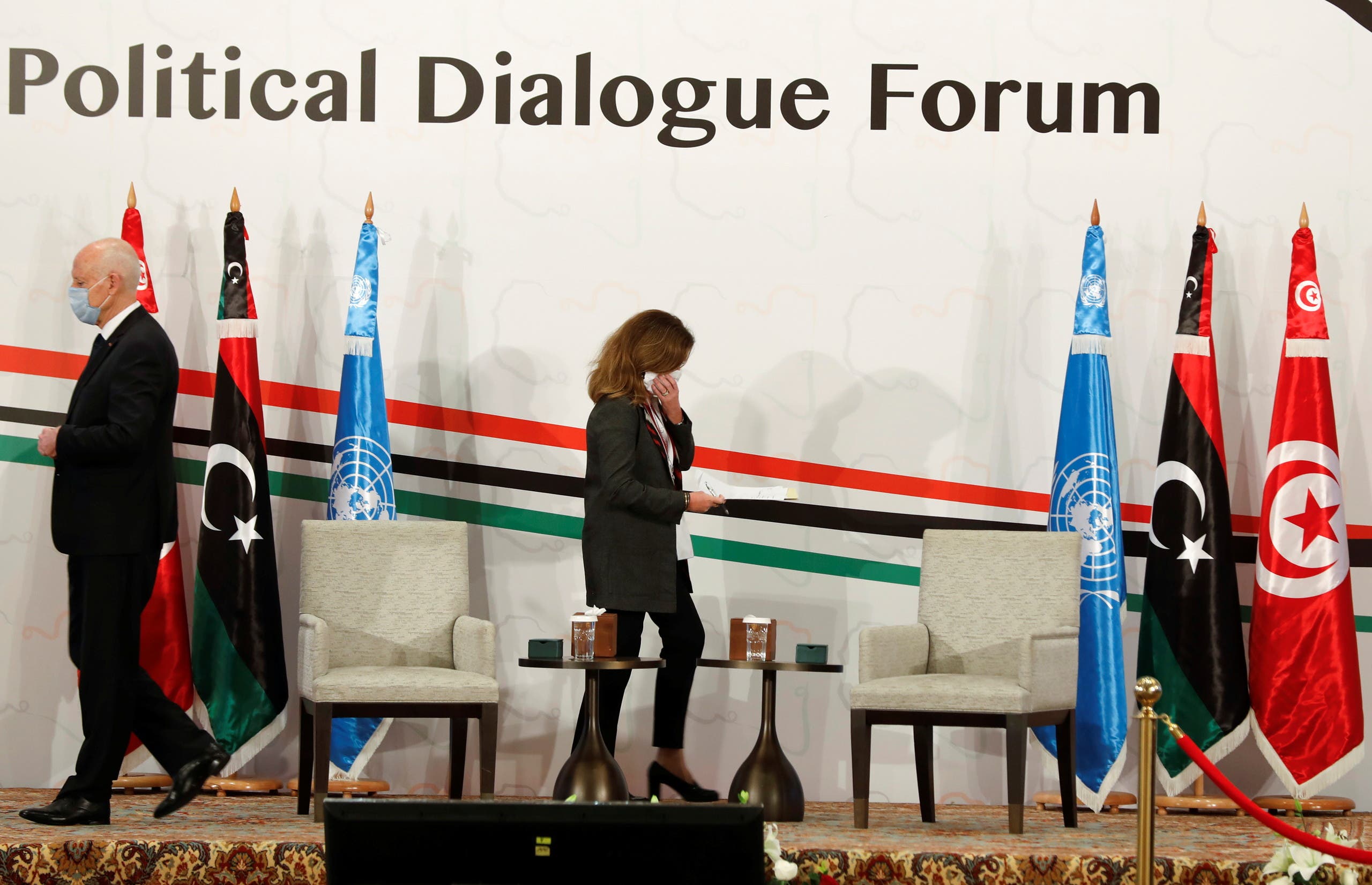 من ملتقى  الحوار السياسي الليبي في تونس(أرشيفية- رويترز)