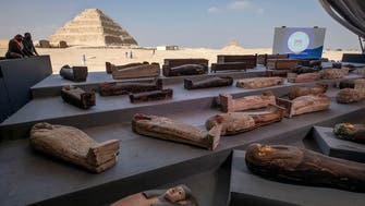 Egypt unveils 100 ancient coffins, statues found in Saqqara