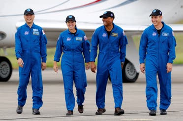 NASA astronauts Shannon Walker, Victor Glover, Mike Hopkins, and JAXA (Japan Aerospace Exploration Agency) astronaut Soichi Noguchi, who comprise Crew-1, walk at Kennedy Space Center ahead of the NASA/SpaceX launch of the first operational commercial crew mission in Cape Canaveral, Florida, U.S., November 8, 2020. (File phote: Reuters)